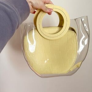 Staud Frida bag plastic yellow handbag